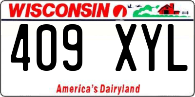 WI license plate 409XYL