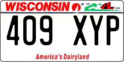 WI license plate 409XYP