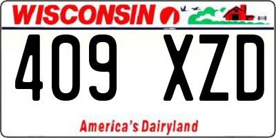WI license plate 409XZD