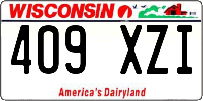 WI license plate 409XZI
