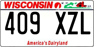 WI license plate 409XZL