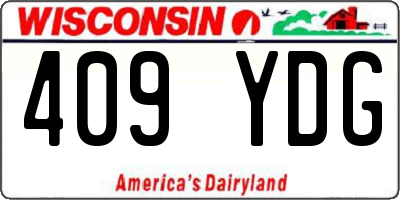 WI license plate 409YDG