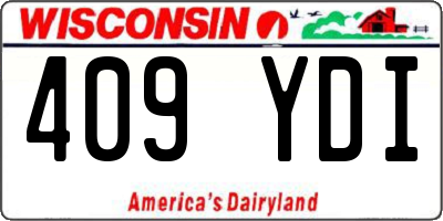 WI license plate 409YDI