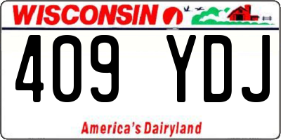 WI license plate 409YDJ