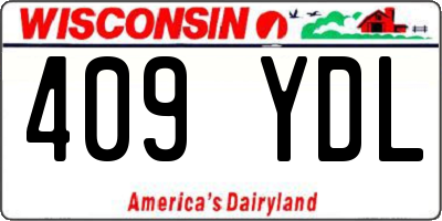 WI license plate 409YDL