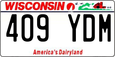 WI license plate 409YDM