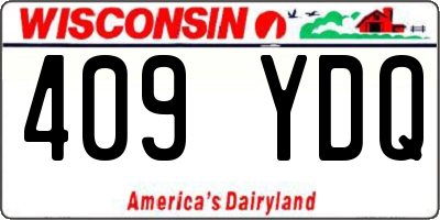 WI license plate 409YDQ