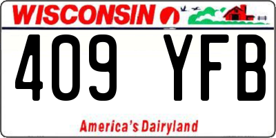 WI license plate 409YFB