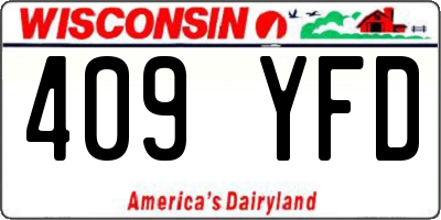 WI license plate 409YFD
