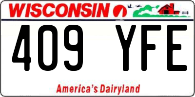 WI license plate 409YFE