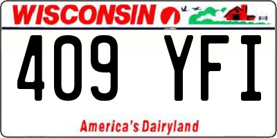 WI license plate 409YFI