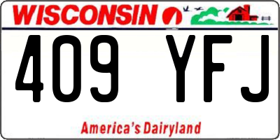 WI license plate 409YFJ