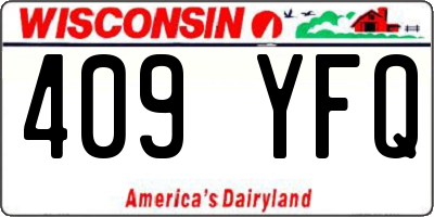 WI license plate 409YFQ