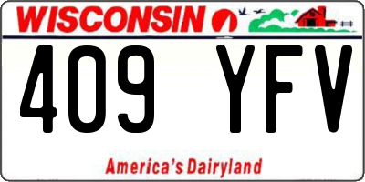 WI license plate 409YFV