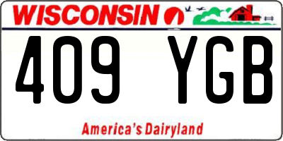 WI license plate 409YGB