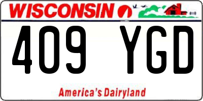 WI license plate 409YGD