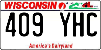 WI license plate 409YHC