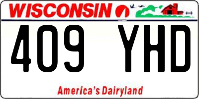 WI license plate 409YHD