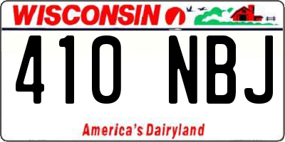 WI license plate 410NBJ
