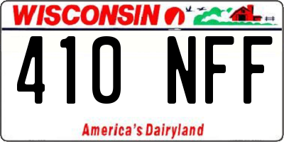 WI license plate 410NFF