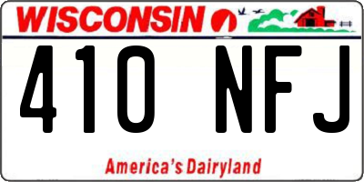 WI license plate 410NFJ