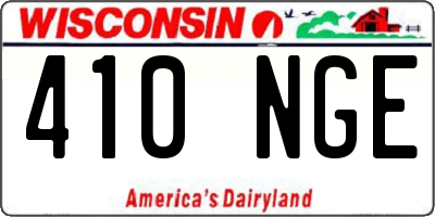 WI license plate 410NGE