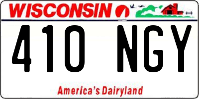 WI license plate 410NGY