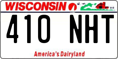 WI license plate 410NHT