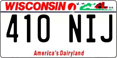 WI license plate 410NIJ