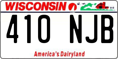 WI license plate 410NJB