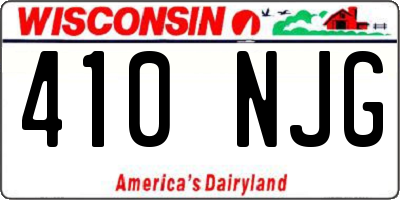 WI license plate 410NJG