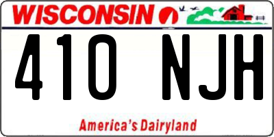 WI license plate 410NJH