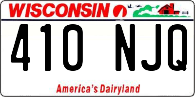 WI license plate 410NJQ
