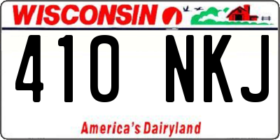 WI license plate 410NKJ