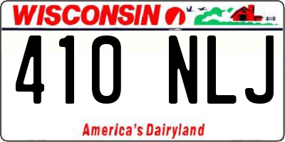 WI license plate 410NLJ