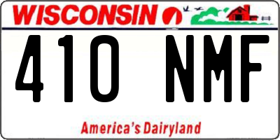 WI license plate 410NMF