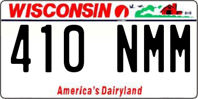 WI license plate 410NMM