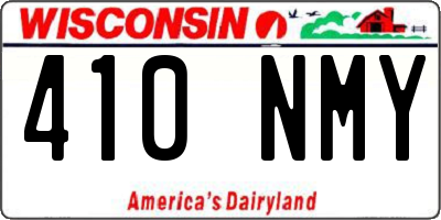 WI license plate 410NMY