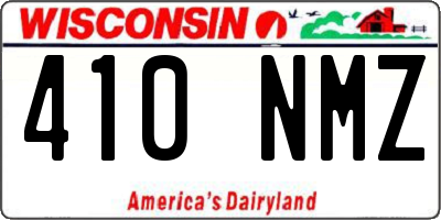 WI license plate 410NMZ