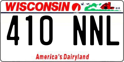 WI license plate 410NNL