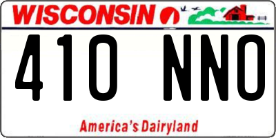 WI license plate 410NNO