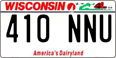 WI license plate 410NNU