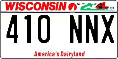 WI license plate 410NNX