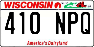 WI license plate 410NPQ