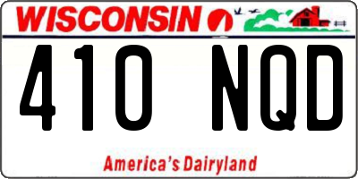 WI license plate 410NQD