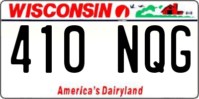 WI license plate 410NQG