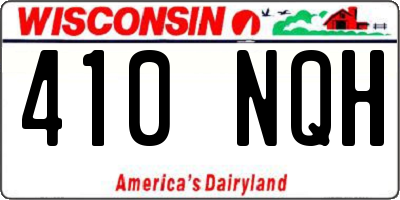 WI license plate 410NQH