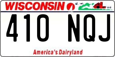 WI license plate 410NQJ