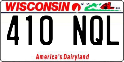 WI license plate 410NQL