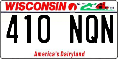 WI license plate 410NQN